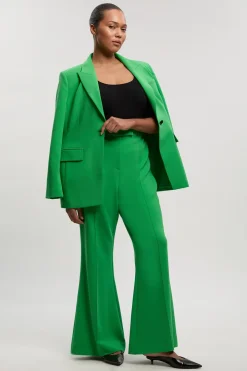 Pantalon De Tailleur Évasé Bootcut Stretch Compact Grande Taille
