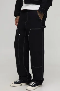 Pantalon de travail en toile pour personnes de grande taille, coupe décontractée