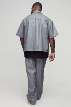 Pantalon de travail à panneau synthétique, coupe décontractée plus, taille fixe