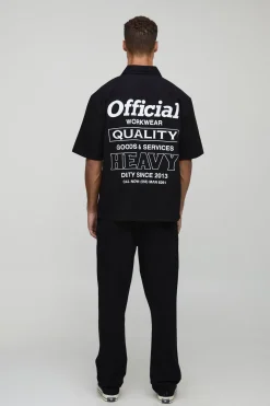 Pantalon de travail pour hommes de grande taille, taille fixe, coupe droite