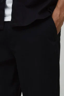 Pantalon de travail pour hommes de grande taille, taille fixe, coupe droite