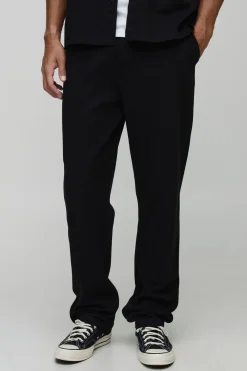 Pantalon de travail pour hommes de grande taille, taille fixe, coupe droite