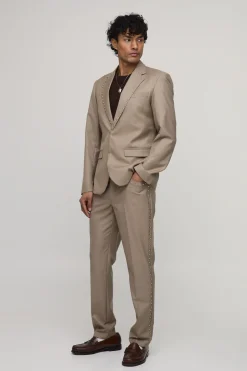 Pantalon De Ville Ajusté À Clous