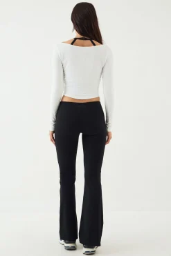 DSGN Studio Pantalon de Yoga Évasé Ultra Sculpt avec Taille Nouée et Détails de Coutures<Femme Vêtements De Sport|Leggings