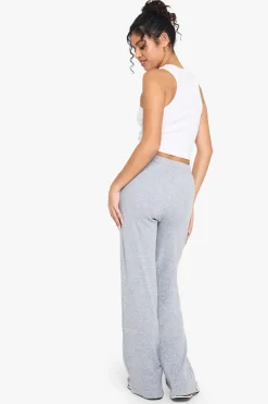 Pantalon à double couche côtelé en modal et jambes larges