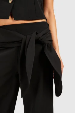 boohoo Pantalon Drapé Côté à Jambe Large<Femme Pantalons|Tailleurs