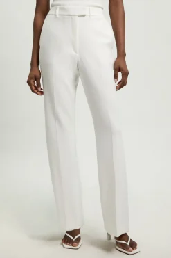 Pantalon Droit Ajusté En Tissu Stretch Compact