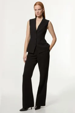 KarenMillen Pantalon Droit Ajusté Essentiel En Tissu Stretch Compact Petite<Femme Pantalons|Tailleurs