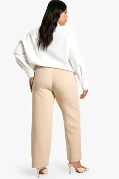Pantalon droit ajusté pour grande taille