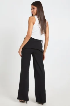 boohoo Pantalon Droit Avec Jupe Portefeuille En Bengaline<Femme Pantalons|Tailleurs