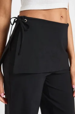 boohoo Pantalon Droit Avec Jupe Portefeuille En Bengaline<Femme Pantalons|Tailleurs