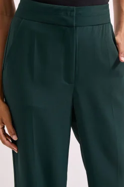 Pantalon Droit à Ceinture Surpiquée