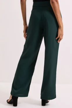 Pantalon Droit à Ceinture Surpiquée