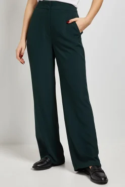 Pantalon Droit à Ceinture Surpiquée