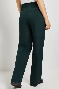 Pantalon Droit à Ceinture Surpiquée