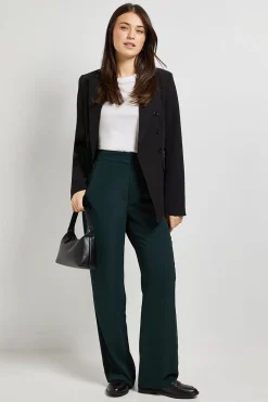 Pantalon Droit à Ceinture Surpiquée