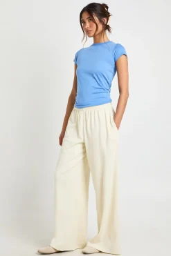 boohoo Pantalon Droit Côtelé Basique<Femme Pantalons|Basiques