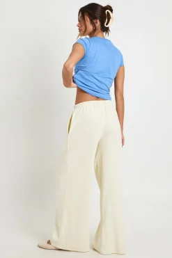 boohoo Pantalon Droit Côtelé Basique<Femme Pantalons|Basiques