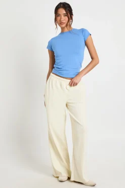 boohoo Pantalon Droit Côtelé Basique<Femme Pantalons|Basiques