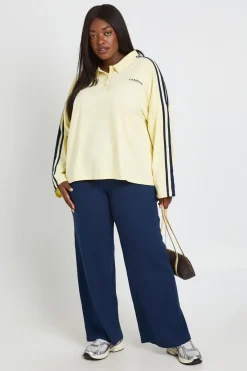 boohoo Pantalon Droit Côtelé Basique Grande Taille<Femme Pantalons|Basiques