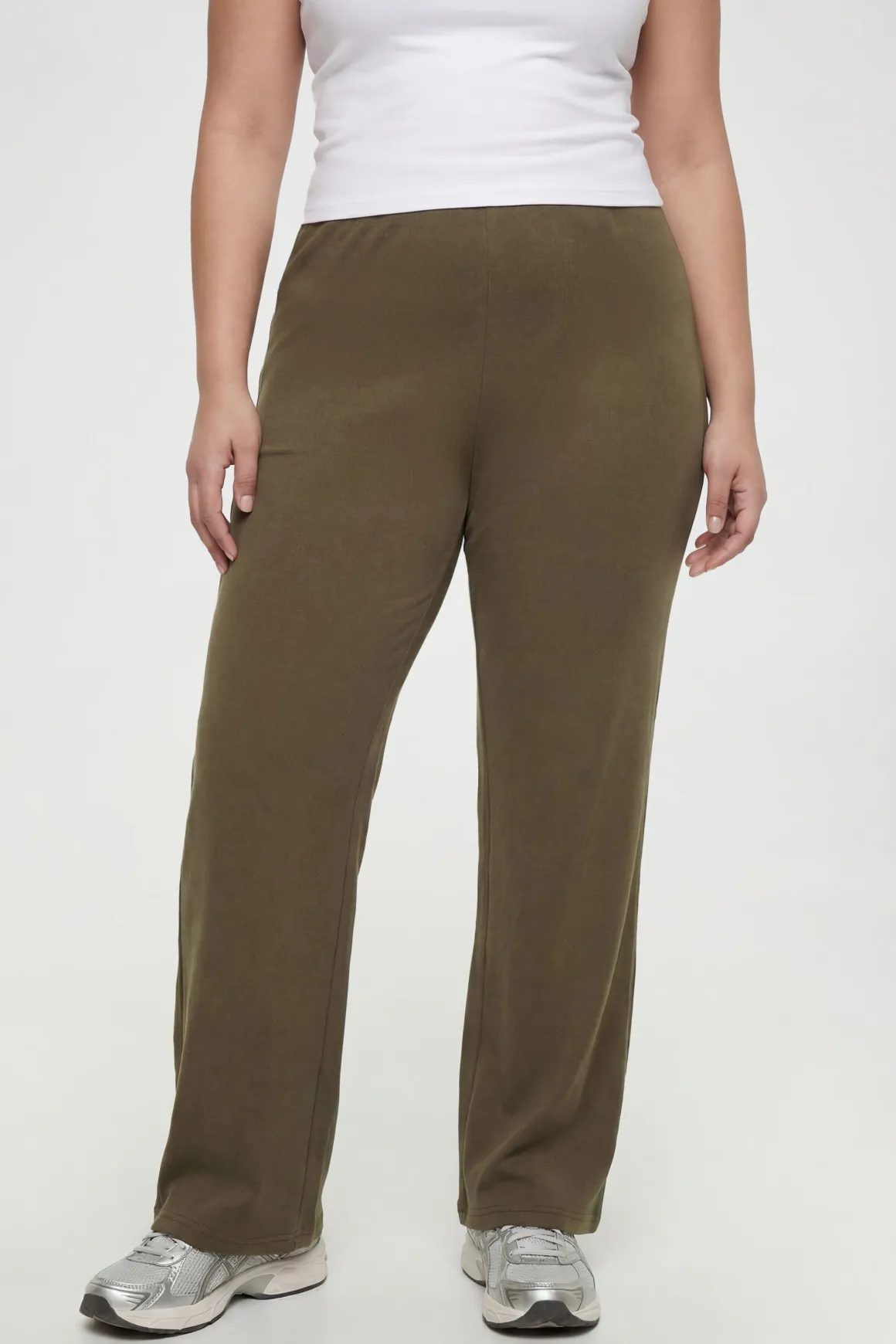 Pantalon Droit Côtelé Grande Taille