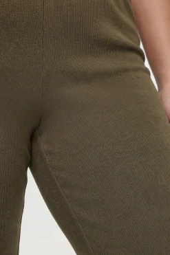 Pantalon Droit Côtelé Grande Taille