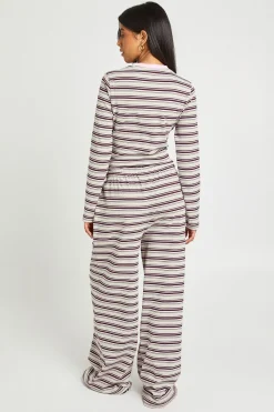 boohoo Pantalon Droit Côtelé À Rayures<Femme Pantalons|Tailleurs
