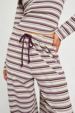 boohoo Pantalon Droit Côtelé À Rayures<Femme Pantalons|Tailleurs