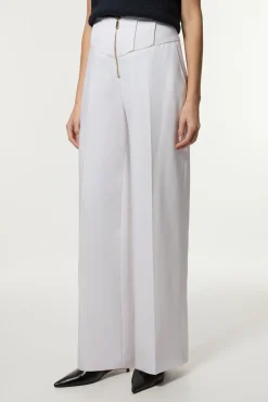 Pantalon droit à détail de couture sur mesure
