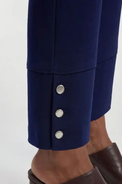 KarenMillen Pantalon Droit À Détails Boutons En Tissu Stretch Compact<Femme Pantalons|Ensembles