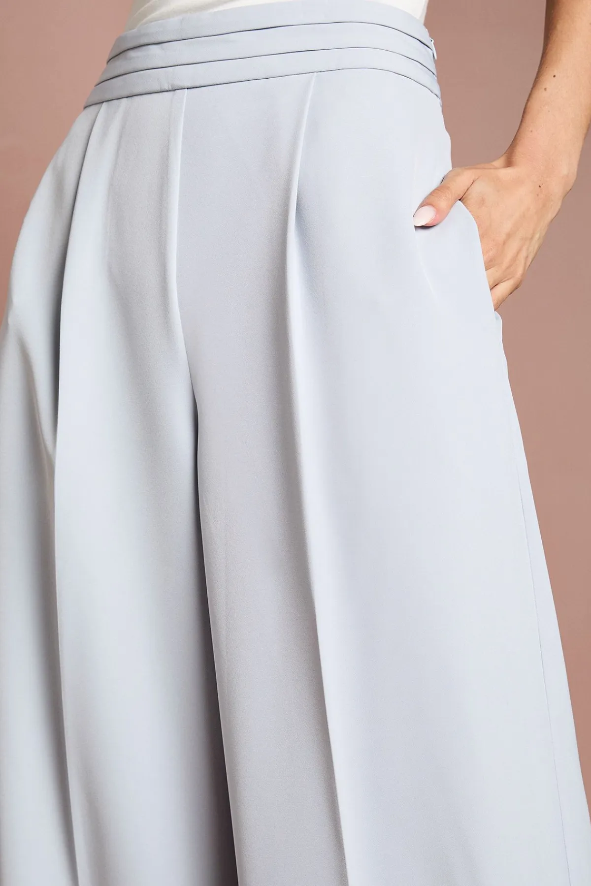 Coast Pantalon Droit En Crêpe Lisa Beige<Femme Pantalons|Tailleurs
