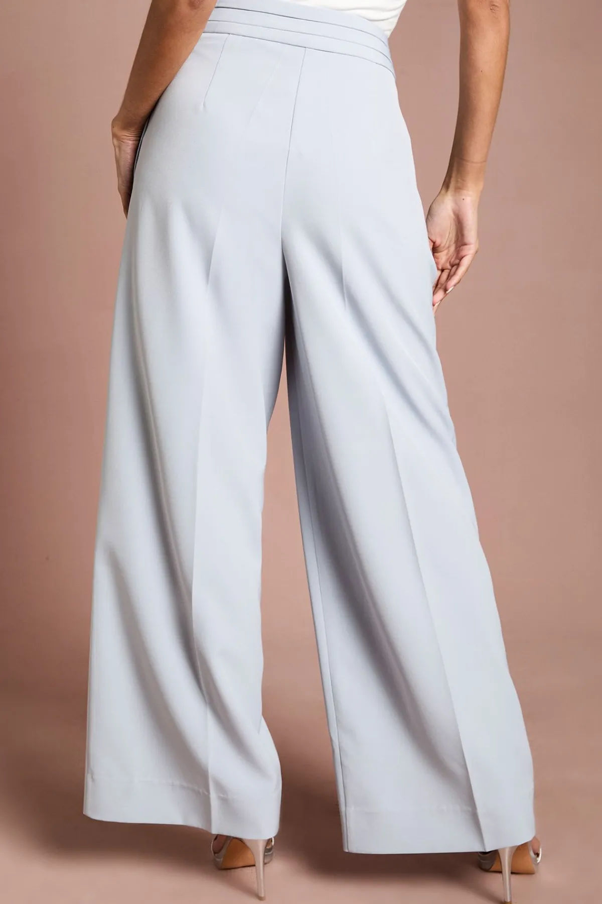 Coast Pantalon Droit En Crêpe Lisa Beige<Femme Pantalons|Tailleurs