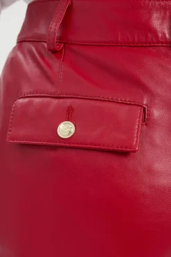 KarenMillen Pantalon Droit en Cuir<Femme Pantalons|Tailleurs