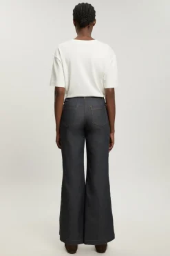 Pantalon Droit En Denim Tailleur Petite