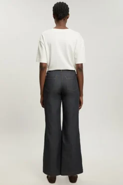 Pantalon Droit En Denim Tailleur