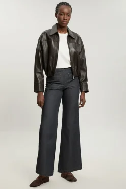 Pantalon Droit En Denim Tailleur