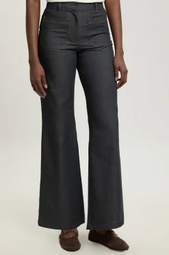 Pantalon Droit En Denim Tailleur