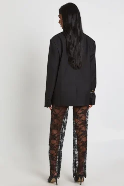 boohoo Pantalon droit en dentelle<Femme Pantalons|Satin Et Dentelle