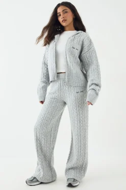 Pantalon Droit en Maille Torsadée DSGN Studio