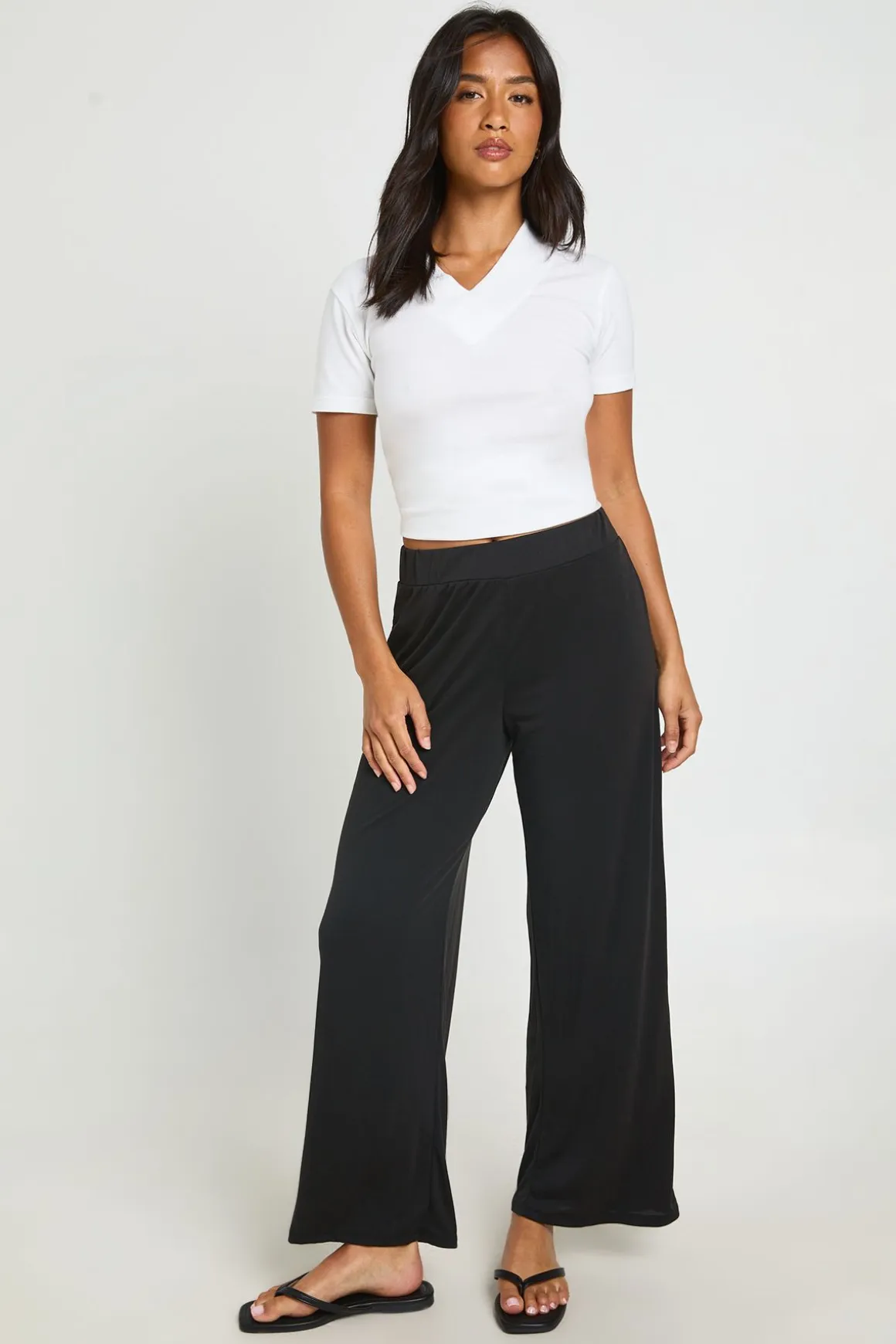Pantalon Droit En Modal Pour Petite Taille