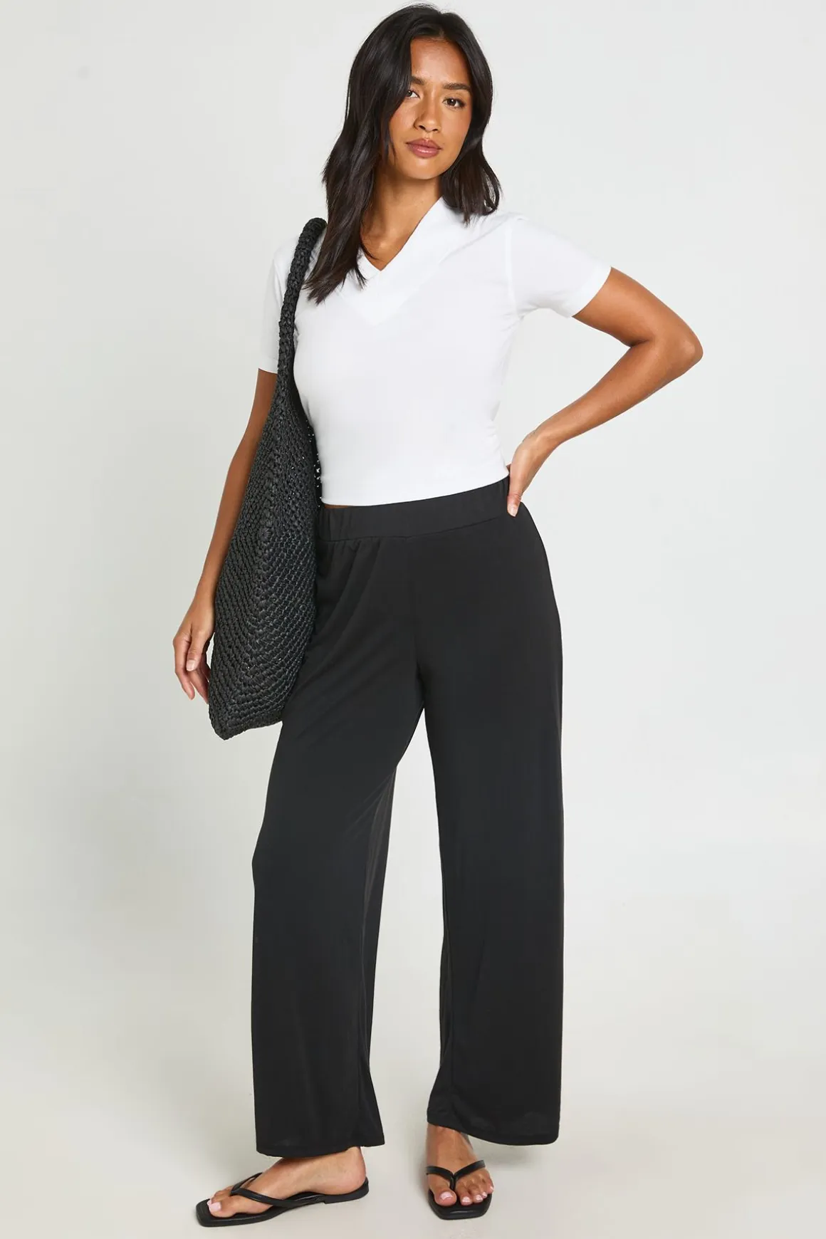 Pantalon Droit En Modal Pour Petite Taille