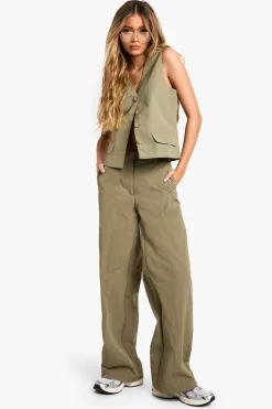 Pantalon droit en nylon sur-mesure