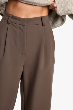 boohoo Pantalon Droit Essentiel Taille Haute Jambe Longue<Femme Pantalons|Tailleurs