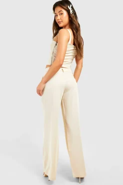 Pantalon droit à fines rayures