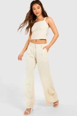 Pantalon droit à fines rayures