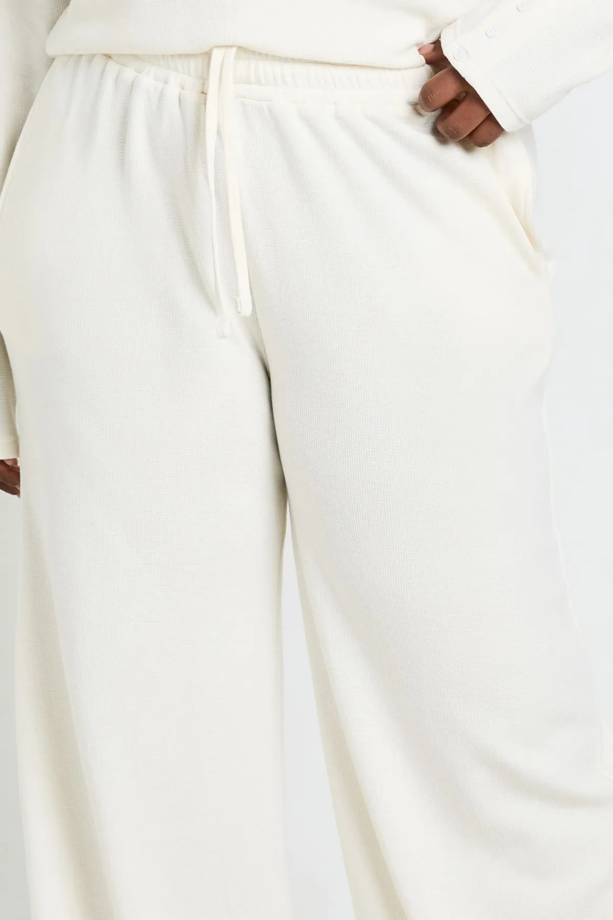 boohoo Pantalon Droit Gaufré Grande Taille<Femme Pantalons|Tailleurs