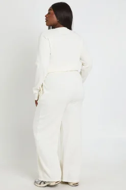 boohoo Pantalon Droit Gaufré Grande Taille<Femme Pantalons|Tailleurs