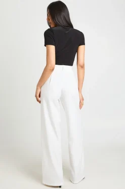 boohoo Pantalon Droit À Jambes Longues<Femme Pantalons