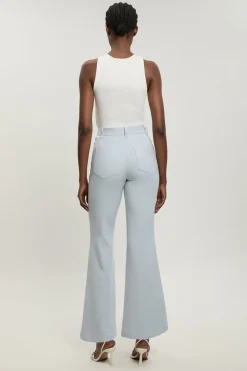Pantalon Droit Petite À Poches En Tissu Stretch Compact
