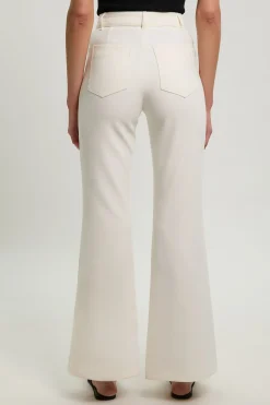 Pantalon Droit À Poches En Tissu Stretch Compact